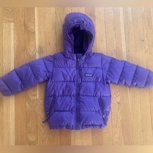 Patagonia Purple 3T Toddler Hi Low Down Jacket with hood